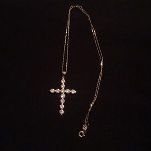 18k Gold Plated Cross Pendant